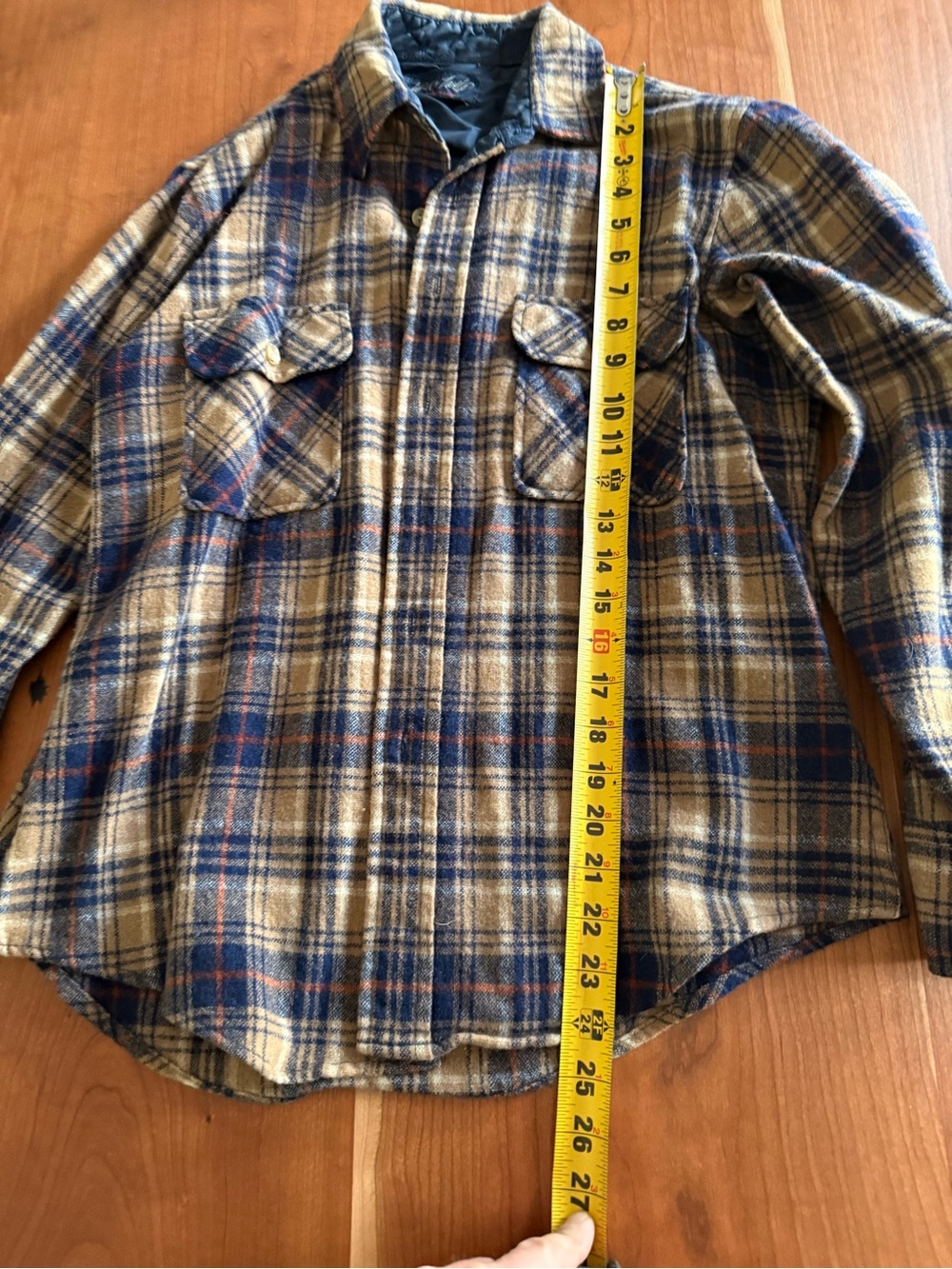 Vintage Lord and Taylor Men's wool and nylon flannel shirt